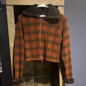 Canyon River Blues vintage Brown and Orange Fleece Jacket S